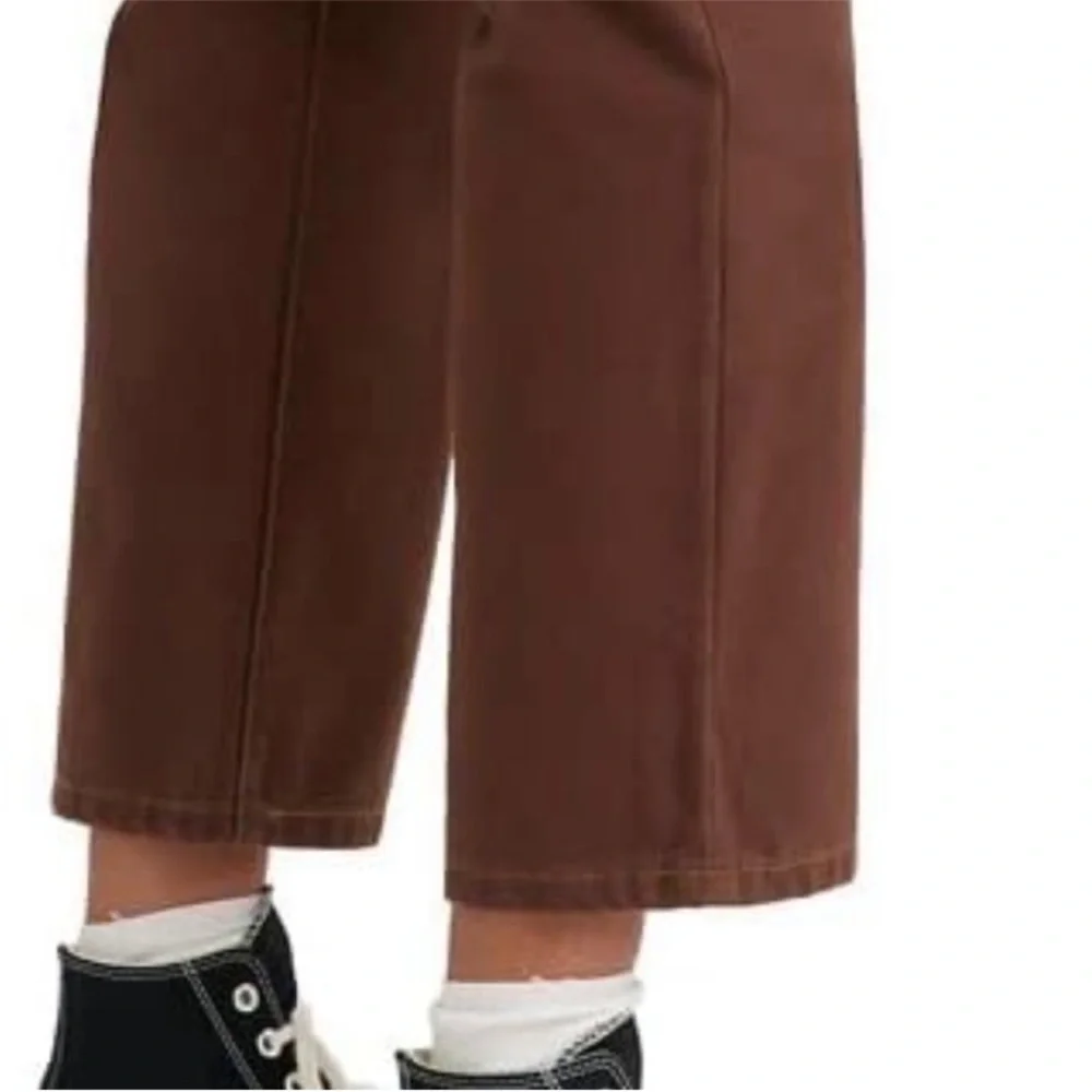 Levi’s 29x27 Jeans Ribcage Straight Ankle Brown Exposed Snap Fly 100% cotton NWT - Picture 12 of 14